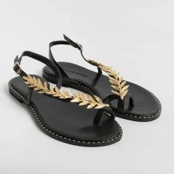 MAKIS KOTRIS Low Sandals* - Low Thong Sandals K870 - Black