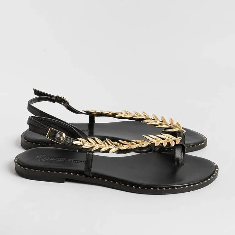 MAKIS KOTRIS Low Sandals* - Low Thong Sandals K870 - Black