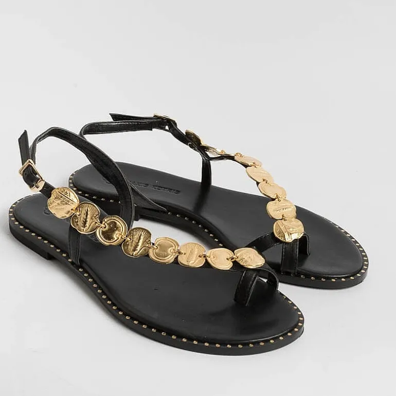 MAKIS KOTRIS Low Sandals* - Low Thong Sandals K850 - Black