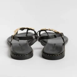MAKIS KOTRIS Low Sandals* - Low Thong Sandals K850 - Black