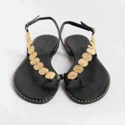 MAKIS KOTRIS Low Sandals* - Low Thong Sandals K850 - Black