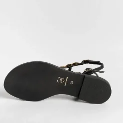 MAKIS KOTRIS Low Sandals* - Low Thong Sandals K850 - Black