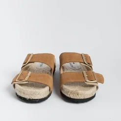 MANEBI Low Sandals* - Flat Sandals - Nordic Sandals - Beige Leather