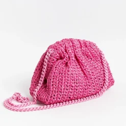 MARIA LA ROSA Mini Bags* - Shoulder Bag - Mini Game Crochet - Fuchsia