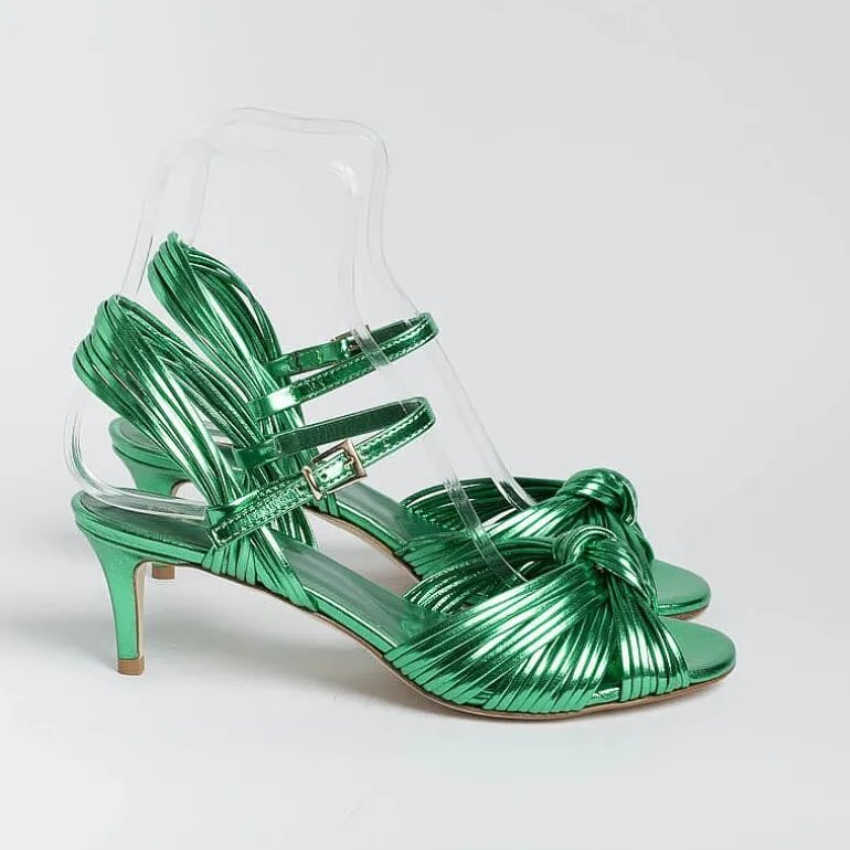 NCUB Sandals With Heel* - Sandals With Heels - Luna 22 - Green Laminate