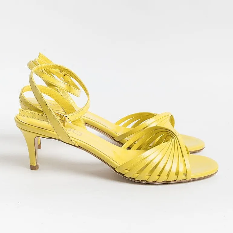 NCUB Sandals With Heel* - Sandals With Heels - Luna 21 - Yellow Leather