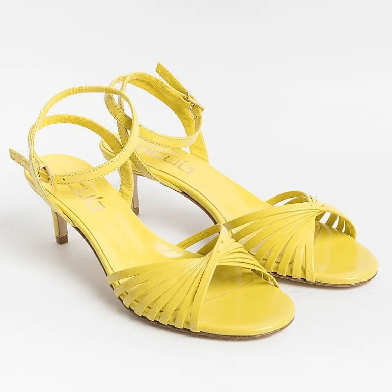 NCUB Sandals With Heel* - Sandals With Heels - Luna 21 - Yellow Leather