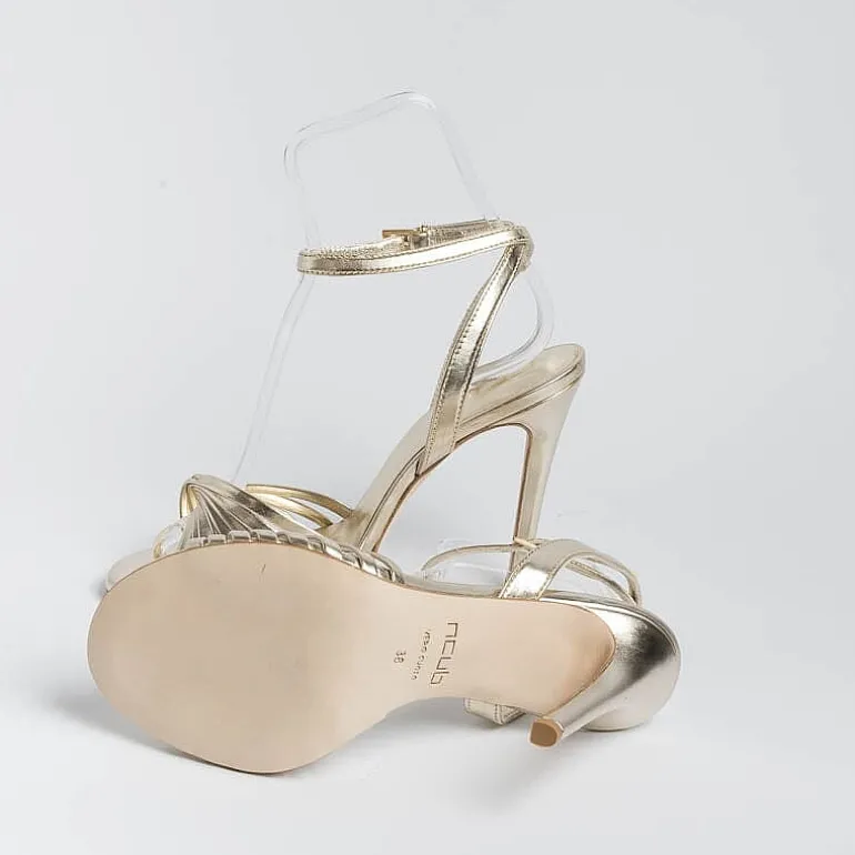 NCUB Wedding Shoes* - Sandals With Heels - Sole 19 - Platinum Laminate