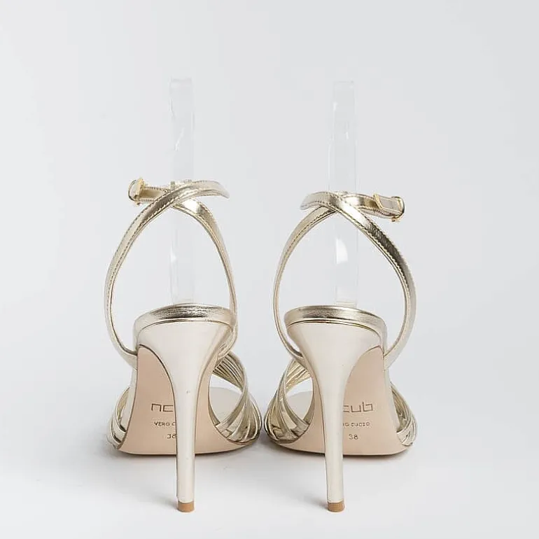 NCUB Wedding Shoes* - Sandals With Heels - Sole 19 - Platinum Laminate