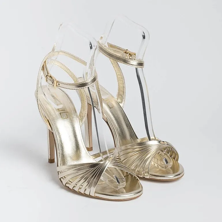 NCUB Wedding Shoes* - Sandals With Heels - Sole 19 - Platinum Laminate
