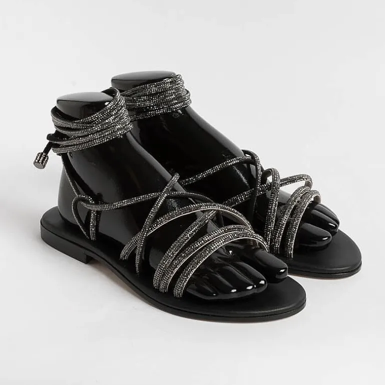 PAOLA FIORENZA Low Sandals* - Flat Sandals - Fd22 - Black