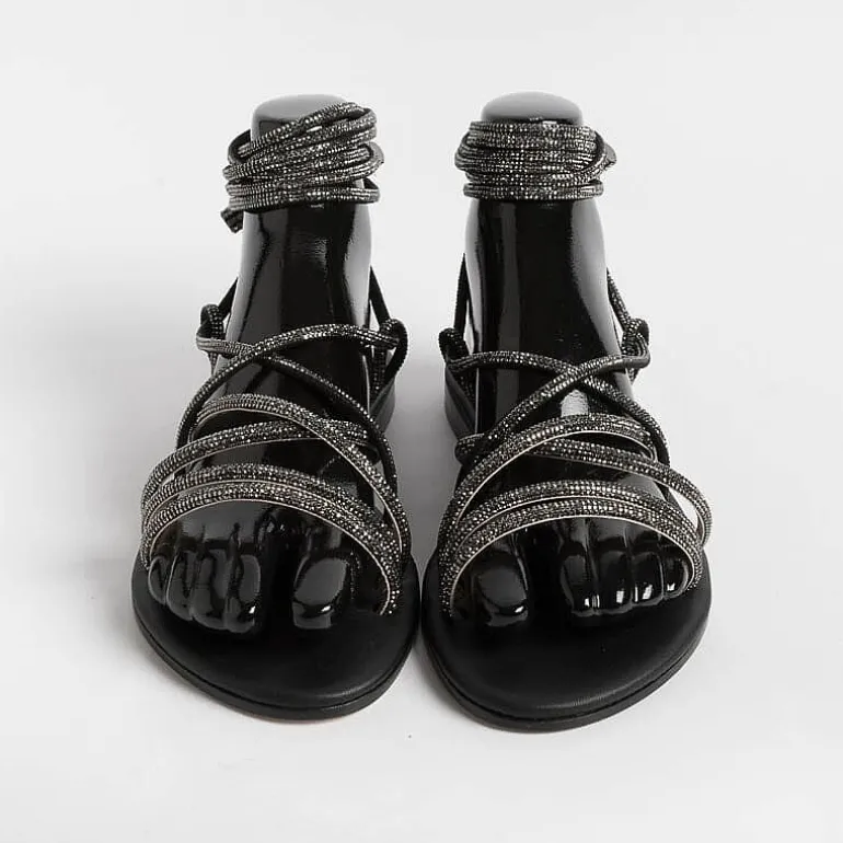 PAOLA FIORENZA Low Sandals* - Flat Sandals - Fd22 - Black