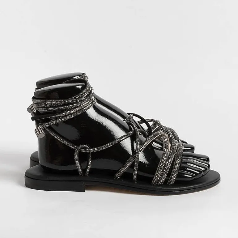 PAOLA FIORENZA Low Sandals* - Flat Sandals - Fd22 - Black