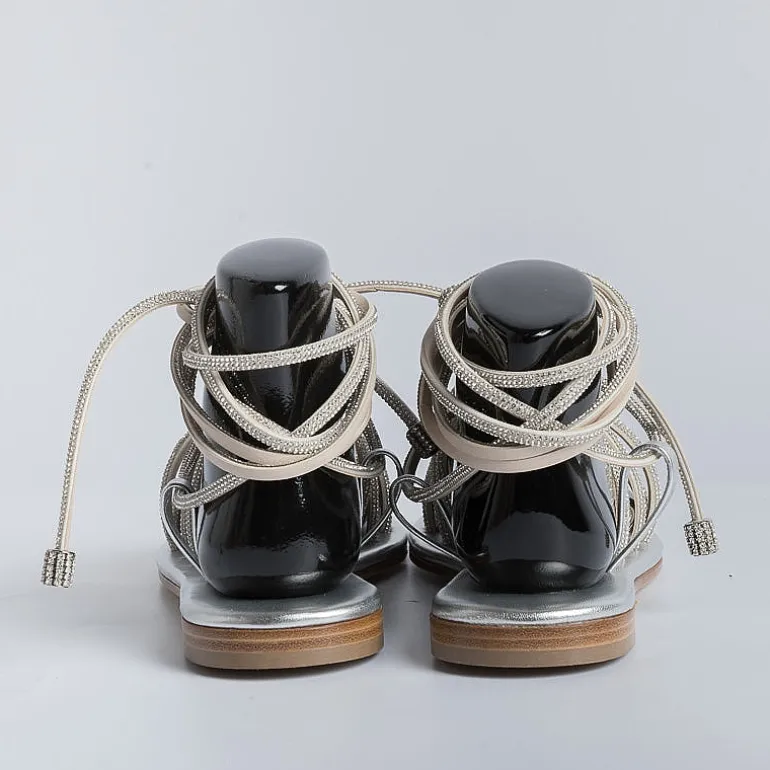 PAOLA FIORENZA Low Sandals* - Flat Sandals - Fd22 - Silver