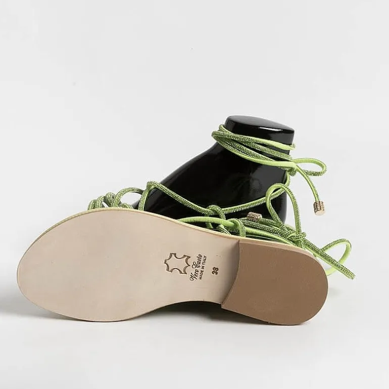 PAOLA FIORENZA Low Sandals* - Flat Sandals - Fd22 - Green
