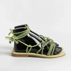 PAOLA FIORENZA Low Sandals* - Flat Sandals - Fd22 - Green