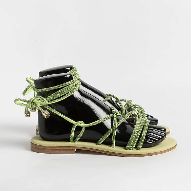 PAOLA FIORENZA Low Sandals* - Flat Sandals - Fd22 - Green