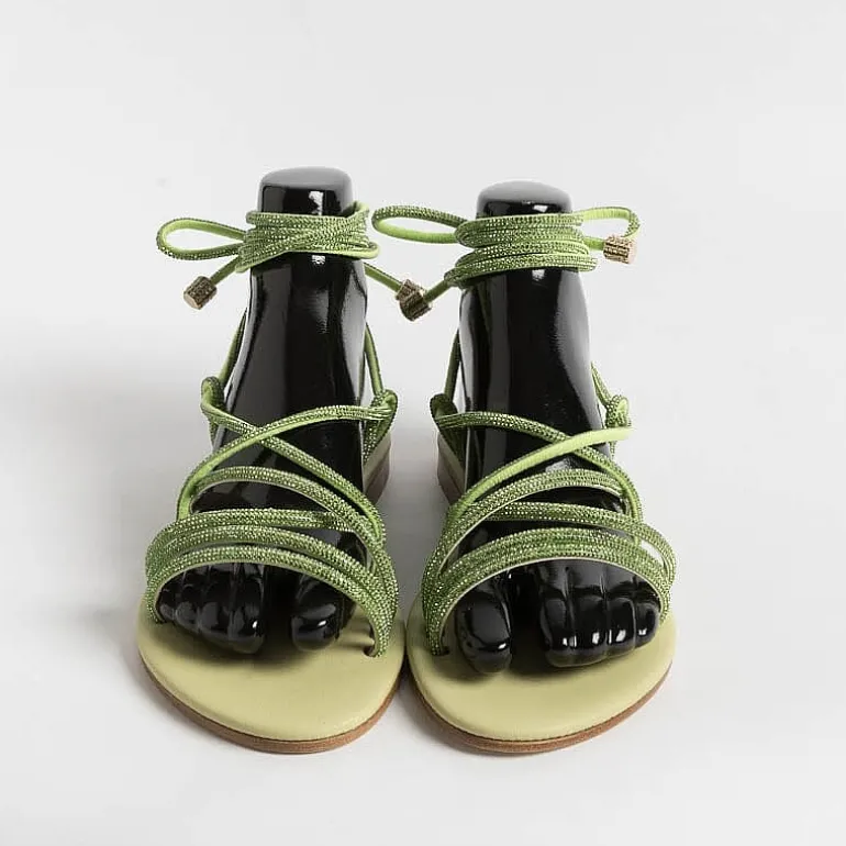 PAOLA FIORENZA Low Sandals* - Flat Sandals - Fd22 - Green