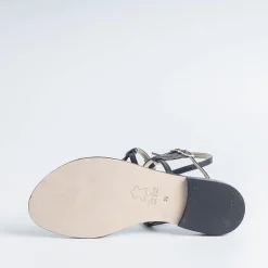 PAOLA FIORENZA Low Sandals* - Flat Sandals - Knot - Black