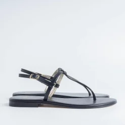 PAOLA FIORENZA Low Sandals* - Flat Sandals - Knot - Black