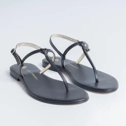 PAOLA FIORENZA Low Sandals* - Flat Sandals - Knot - Black