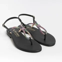 PAOLA FIORENZA Low Sandals* - Flat Thong Sandals - Ss2336 - Black