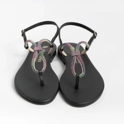 PAOLA FIORENZA Low Sandals* - Flat Thong Sandals - Ss2336 - Black