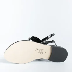 PAOLA FIORENZA Flip-Flops Sandals* - Flat Thong Sandals Bs05 Nodino - Velvet - Black