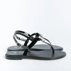 PAOLA FIORENZA Flip-Flops Sandals* - Flat Thong Sandals Bs05 Nodino - Velvet - Black