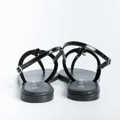 PAOLA FIORENZA Flip-Flops Sandals* - Flat Thong Sandals Bs05 Nodino - Velvet - Black