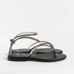 PAOLA FIORENZA Flip-Flops Sandals* - Flat Thong Sandals Fd03 - Black