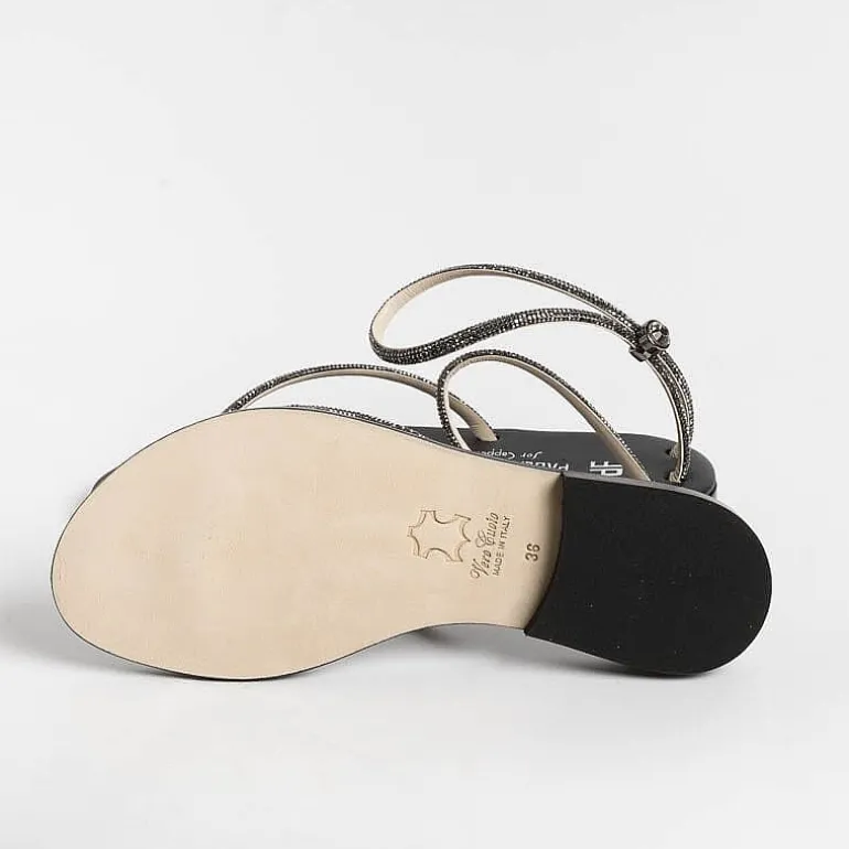 PAOLA FIORENZA Flip-Flops Sandals* - Flat Thong Sandals Fd03 - Black
