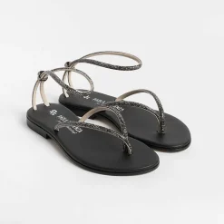 PAOLA FIORENZA Flip-Flops Sandals* - Flat Thong Sandals Fd03 - Black