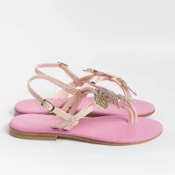 PAOLA FIORENZA Flip-Flops Sandals* - Flat Thong Sandals - Ps370 - Pink