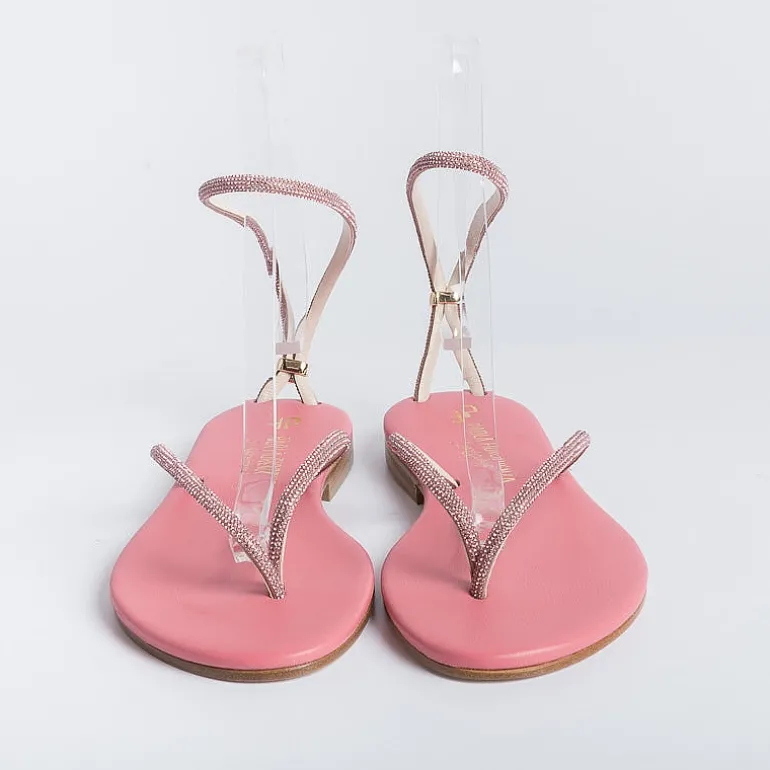 PAOLA FIORENZA Low Sandals* - Flat Thong Sandals Fd03 - Pink