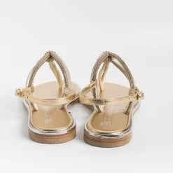 PAOLA FIORENZA Flip-Flops Sandals* - Flat Thong Sandals - Ss2353 - Amber Crystal Platinum
