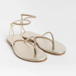 PAOLA FIORENZA Flip-Flops Sandals* - Flat Thong Sandals Fd03 - Amber Platinum