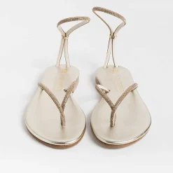PAOLA FIORENZA Flip-Flops Sandals* - Flat Thong Sandals Fd03 - Amber Platinum