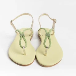 PAOLA FIORENZA Low Sandals* - Flat Thong Sandals - Ss2336 - Green
