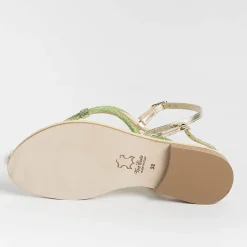 PAOLA FIORENZA Flip-Flops Sandals* - Flat Thong Sandals - Ss2336 - Green