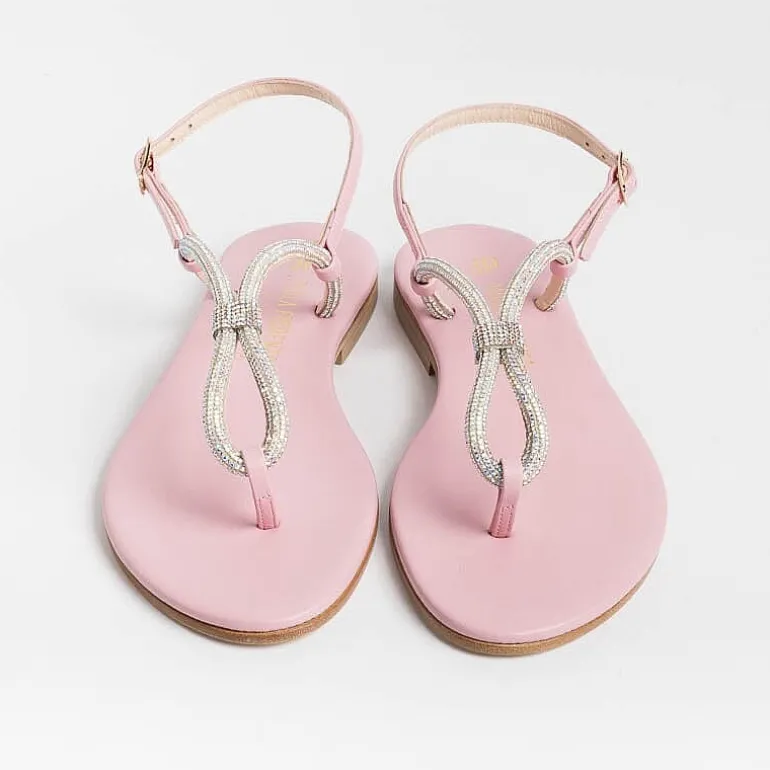 PAOLA FIORENZA Flip-Flops Sandals* - Flat Thong Sandals - Ss2336 - Pink