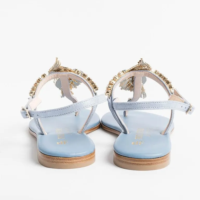 PAOLA FIORENZA Flip-Flops Sandals* - Flat Thong Sandals - Fb955 Light Blue
