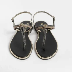 PAOLA FIORENZA Low Sandals* - Flat Thong Sandals - Ss2378 - Ambra Black