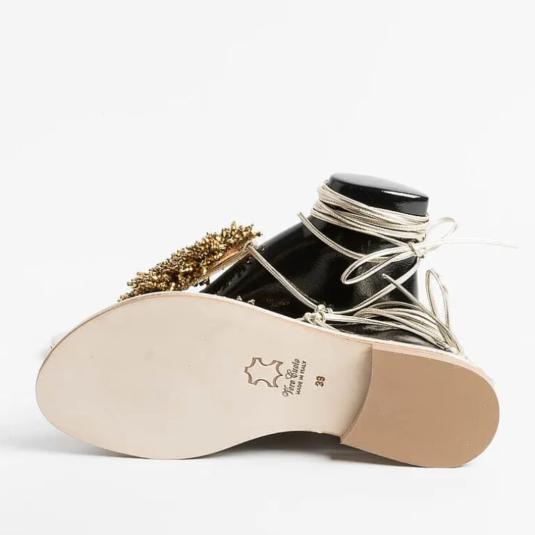 PAOLA FIORENZA Low Sandals* - Flat Thong Sandals - Ss2346 Gold