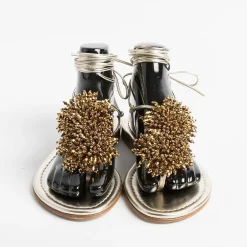 PAOLA FIORENZA Low Sandals* - Flat Thong Sandals - Ss2346 Gold