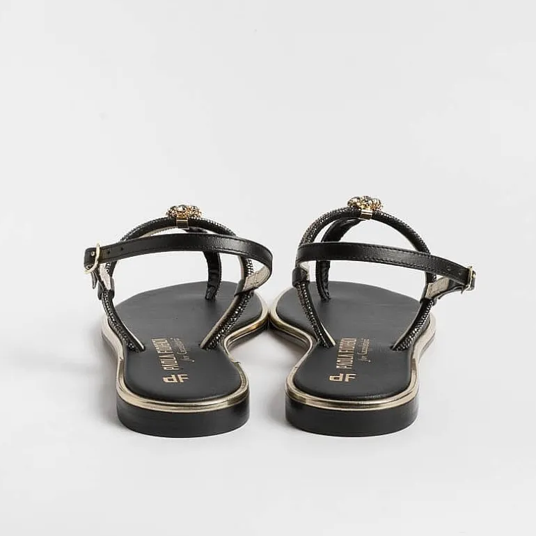 PAOLA FIORENZA Flip-Flops Sandals* - Flat Thong Sandals - Ss2378 - Ambra Black