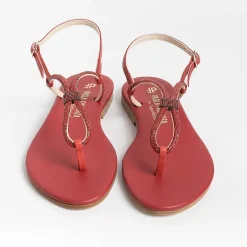 PAOLA FIORENZA Low Sandals* - Flat Thong Sandals - Ss2336 - Red