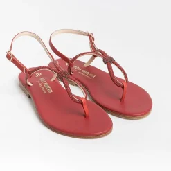 PAOLA FIORENZA Low Sandals* - Flat Thong Sandals - Ss2336 - Red