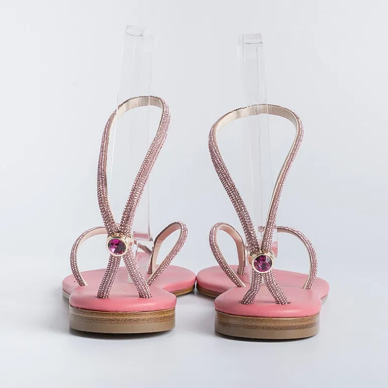 PAOLA FIORENZA Flip-Flops Sandals* - Flat Thong Sandals Fd03 - Pink