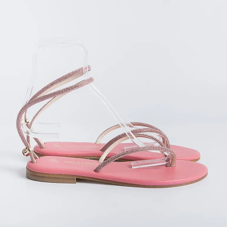 PAOLA FIORENZA Flip-Flops Sandals* - Flat Thong Sandals Fd03 - Pink